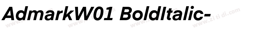 AdmarkW01 BoldItalic字体转换